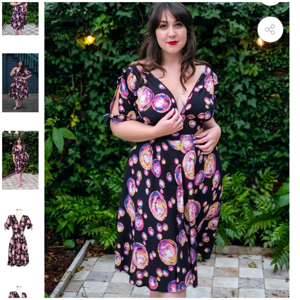 Trashy Diva Stacia circle dress in bubbles print in size 20